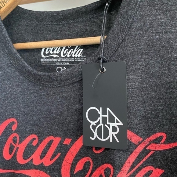Chaser Coca Cola Classic Gray Tee with Red Logo M - Picture 9 of 13
